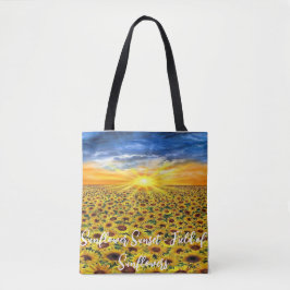 Chasing Sunsets: Solros Fält Dreams Tote Tygkasse