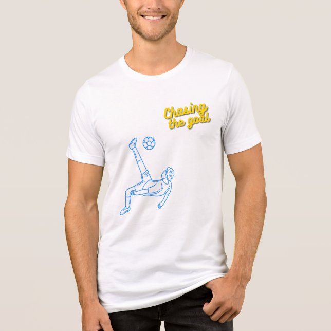 Chasing the Goal | Motivational Sports Design for  T Shirt (Framsida)