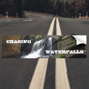 Chasing Waterfalls Mountains Photographic Bildekal