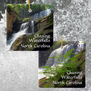 Chasing Waterfalls North Carolina Mountains Photo Julgransprydnad Keramik