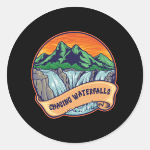 Chasing Waterfalls som döljer utomhusklättring Runt Klistermärke