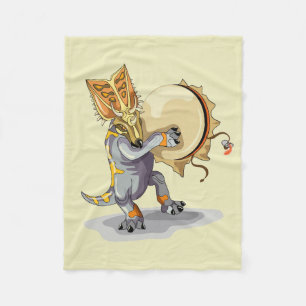 Chasmosaurus Dancing A Shaman Ritual Fleecefilt