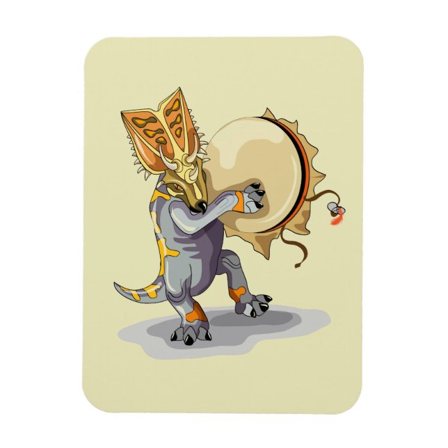Chasmosaurus Dancing A Shaman Ritual Magnet (Vertikal)