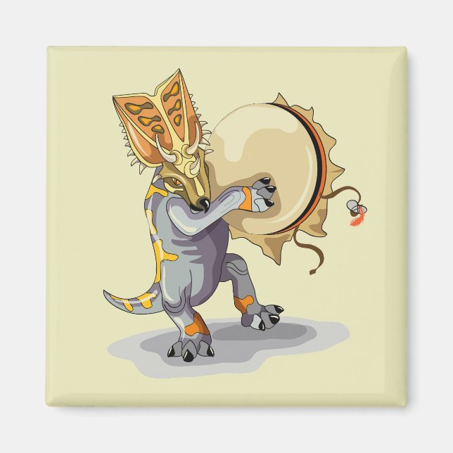 Chasmosaurus Dancing A Shaman Ritual Magnet (Framsidan)