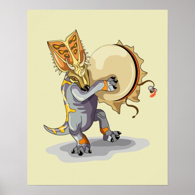 Chasmosaurus Dancing A Shaman Ritual Poster (Framsidan)