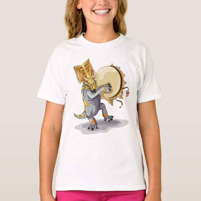 Chasmosaurus Dancing A Shaman Ritual T Shirt (Framsida)