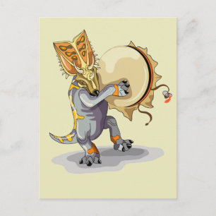 Chasmosaurus som dansar en schamanritual vykort