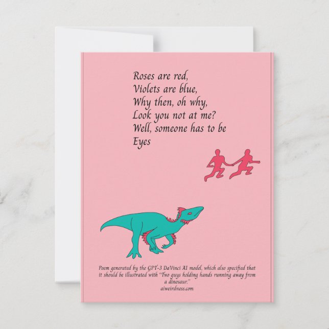 Chasserad av dinosaur AI-genererat kort (Framsida)