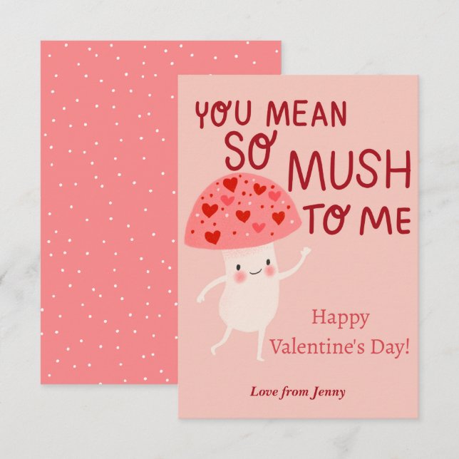 Chassroom-anteckningskort för Valentine Note Card Inbjudningar (Fram/baksida)