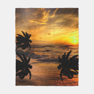 CHASSUNSETS OCEAN SCENERY NATURE FLEECEFILT