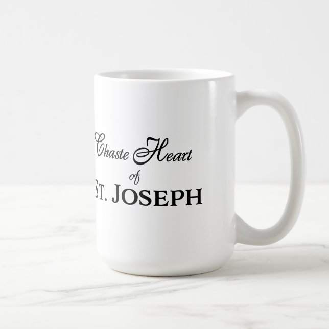 Chaste Heart of St. Joseph: Stached Glass Version Kaffemugg (Höger)