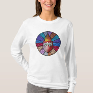 Chaste Heart of St. Joseph: Stached Glass Version T Shirt