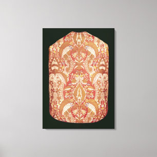 Chasublen snöre mönstrade silke, fransk, c.1720 canvastryck