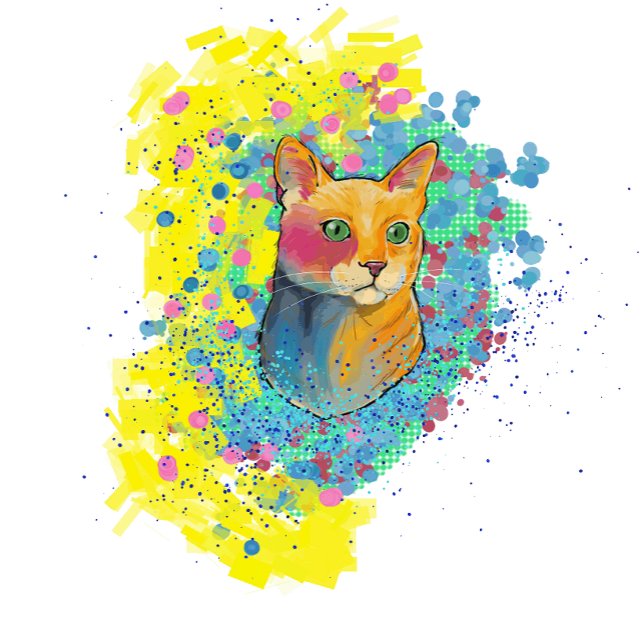 chat coloré fleecefilt (Skapare uppladdad)