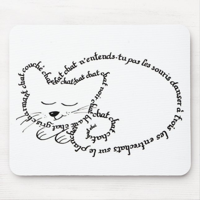 Chat dormant, chat charmant musmatta (Framsidan)