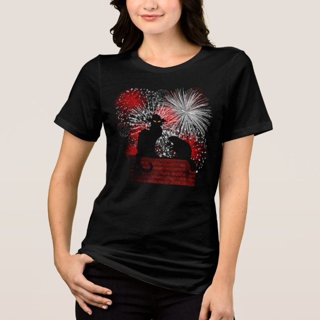 Chat Noir Canada Day T Shirt (Framsida)