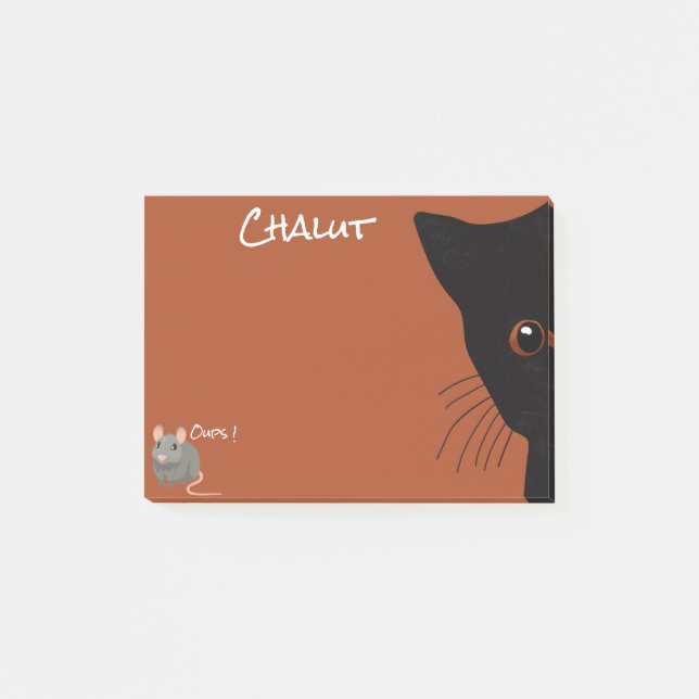 chat noir et souris post-it block (Framsida)