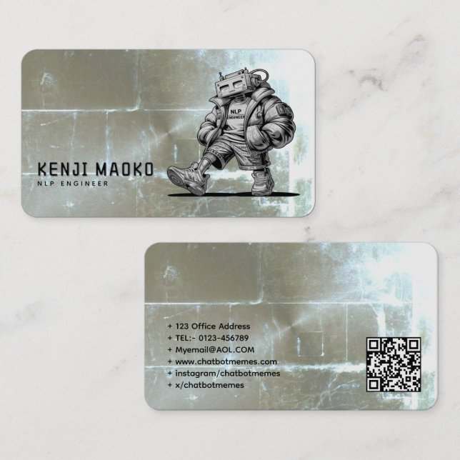 🤖 Chatbot Developer Conversational AI Ingenjör NL Visitkort (Fram/baksida)