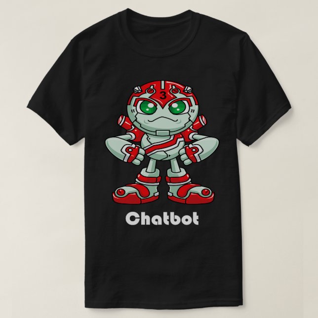 Chatbot Robot 2 T Shirt (Design framsida)