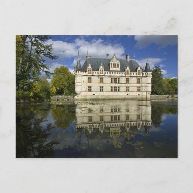 Chateau av Azay-le-Rideau, Indre-et-Loire, 4 Vykort (Framsida)