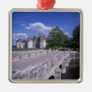 Chateau Chambord, Loire-dalen, Frankrike Julgransprydnad Metall