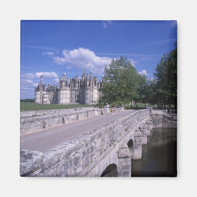 Chateau Chambord, Loire Valley, Frankrike Magnet (Framsidan)