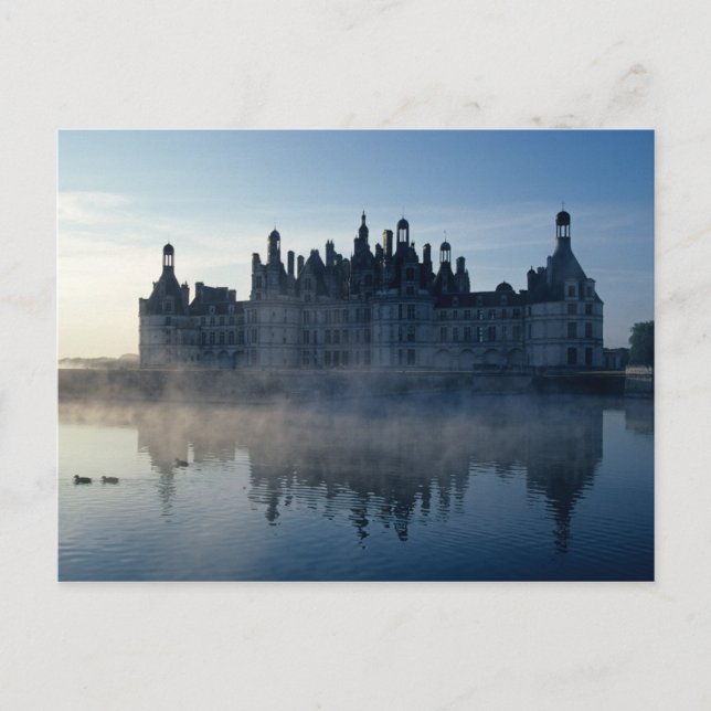 Chateau Chambord vid gryning, Loir-et-Cher, Loire Vykort (Framsida)