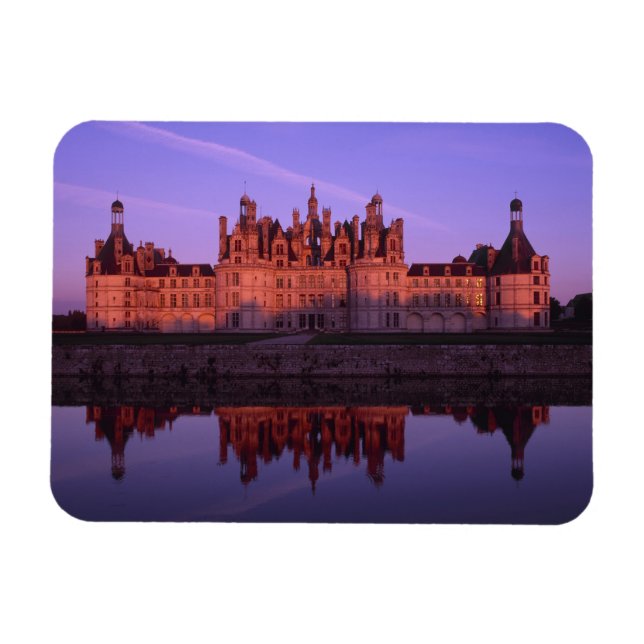 Chateau Chambord vid solnedgång, Loire Valley, Fra Magnet (Horisontell)