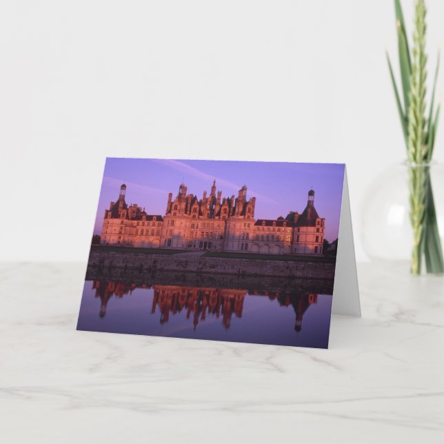 Chateau Chambord vid sunset, Loire Valley, Frankri Helgkort (Framsida)