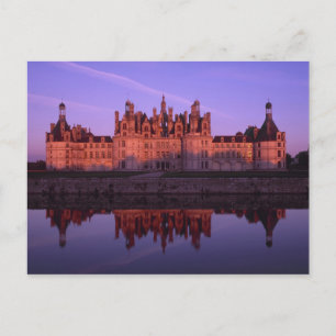 Chateau Chambord vid sunset, Loire Valley, Frankri Vykort