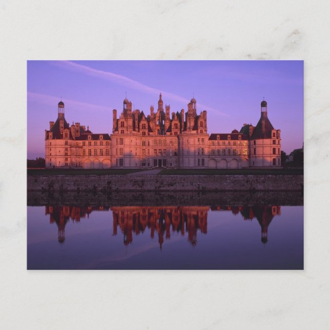 Chateau Chambord vid sunset, Loire Valley, Frankri Vykort (Framsida)