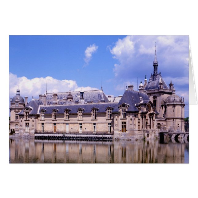 Chateau Chantilly, Oise, Frankrike Hälsningskort (Framsidan Horizontal)