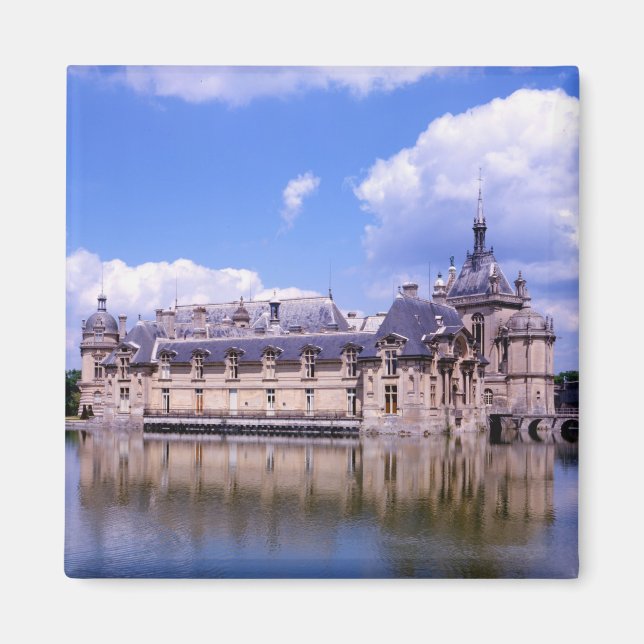 Chateau Chantilly, Oise, Frankrike Magnet (Framsidan)