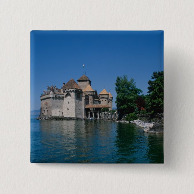 Chateau Chillon, Sjö Genève, Vaud Canton Knapp (Framsida)