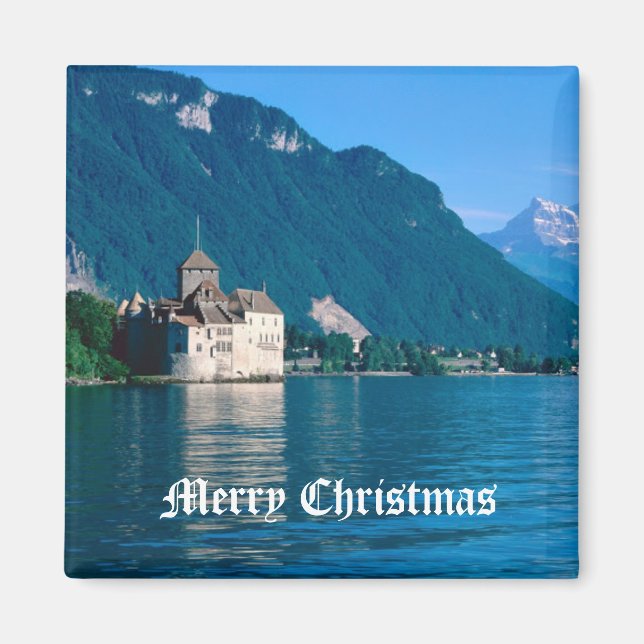 Chateau Chinon, bredvid Sjö Genève 2 Magnet (Framsidan)