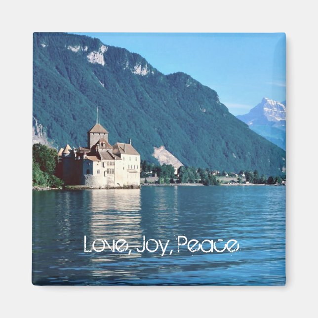 Chateau Chinon, bredvid Sjö Genève 5 Magnet (Framsidan)