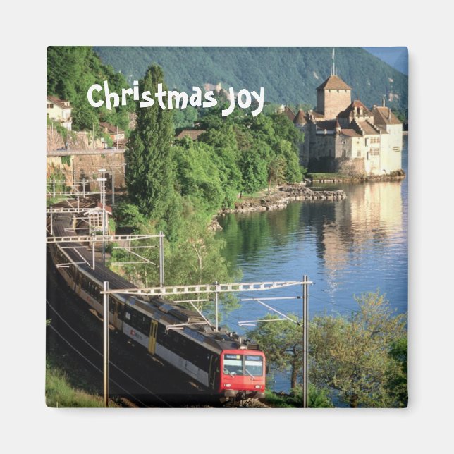 Chateau Chinon, bredvid Sjö Genève 6 Magnet (Framsidan)