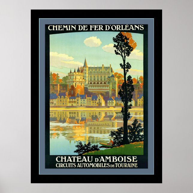 Chateau d'Amboise ~ Vintage resor Poster (Framsidan)