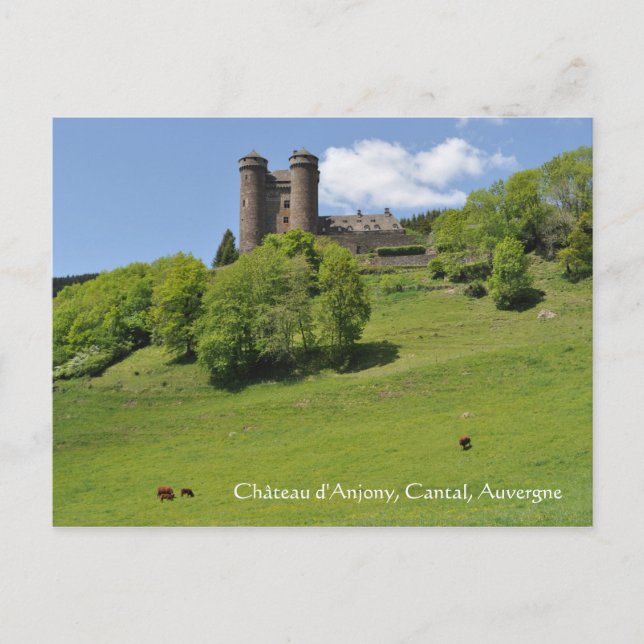 Château d'Anjony, Auvergne Vykort (Framsida)