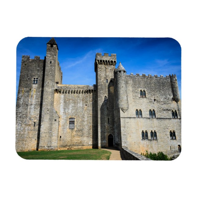 Chateau de Beynac castle rektangulär magnet (Horisontell)