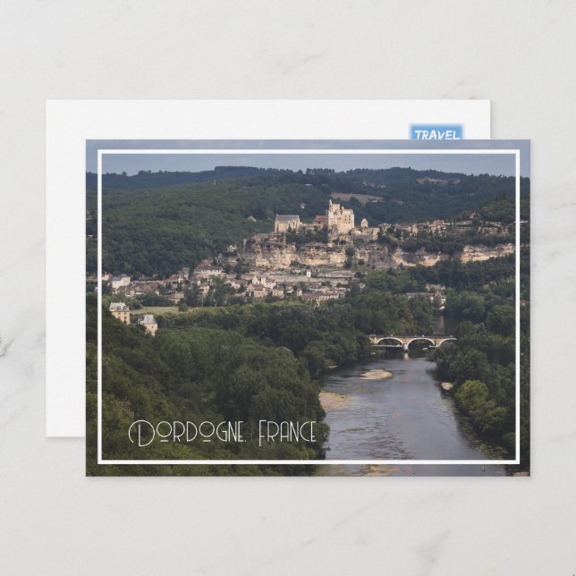 Château de Beynac, Dordogne, France Helg Vykort (Fram/baksida)