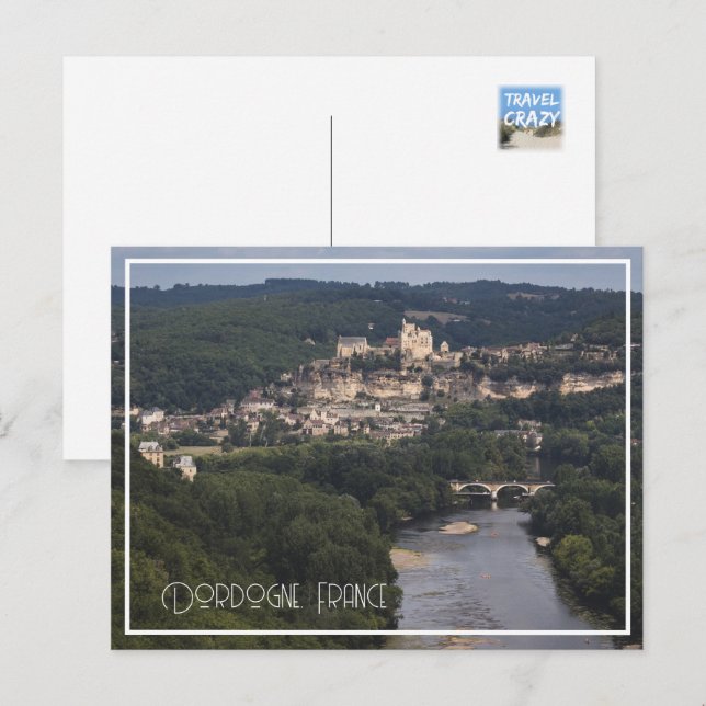 Château de Beynac, Dordogne, Frankrike Helg Vykort (Fram/baksida)