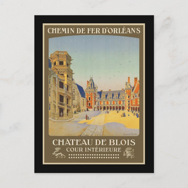 Chateau de Blois Cour intrieure Vykort (Framsida)