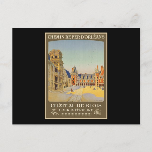 Chateau de Blois Cour intrieure Vykort (Framsida)