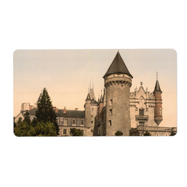 Chateau de Busset, nära Vichy, Frankrike Fraktsedel (Framsidan)