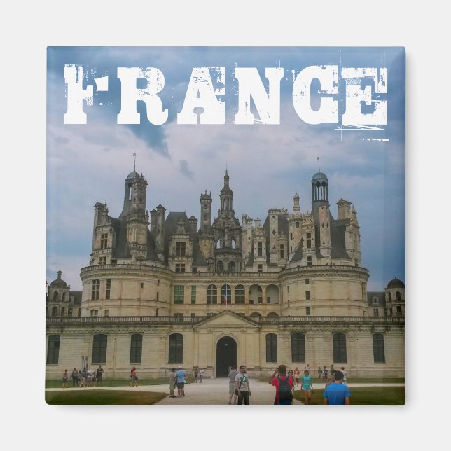 Château de Chambord Castle Architecture Frankrike Magnet (Framsidan)