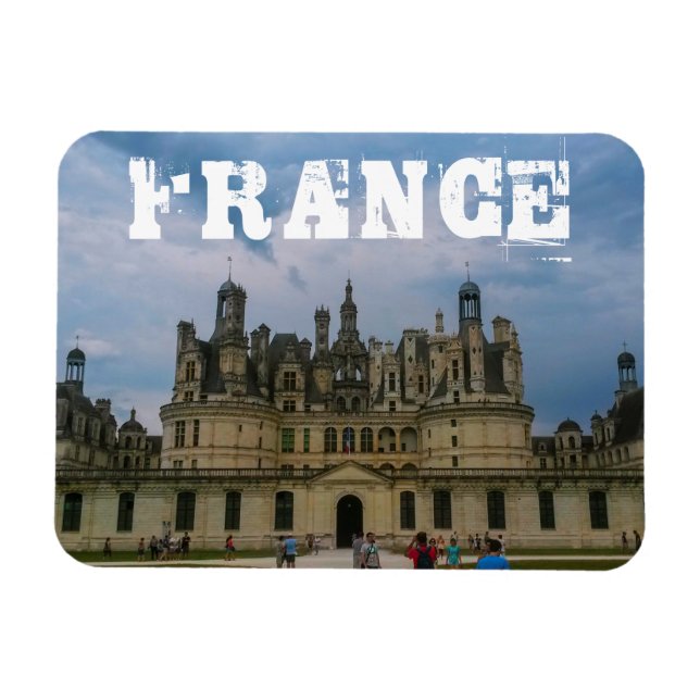 Château de Chambord Castle Architecture Frankrike Magnet (Horisontell)