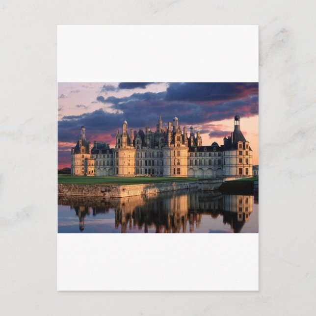 chateau de chambord Castle, Loire Valley, Frankrik Vykort (Framsida)