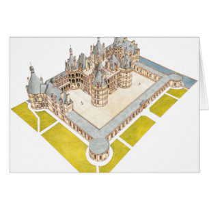 Chateau de Chambord Chambord Loir-et-Cher Hälsningskort