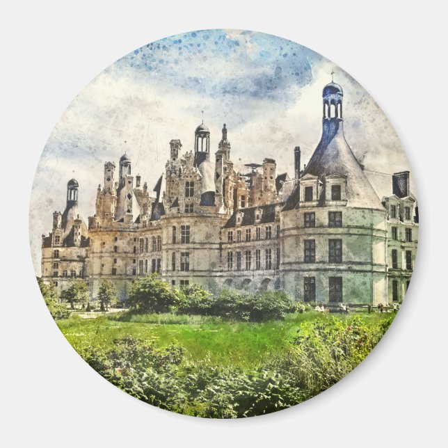 Chateau de Chambord, Frankrike. Magnet (Framsidan)